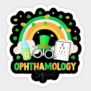 Ophthalmology Squad Ophthalmic St Patrick's Day Sticker